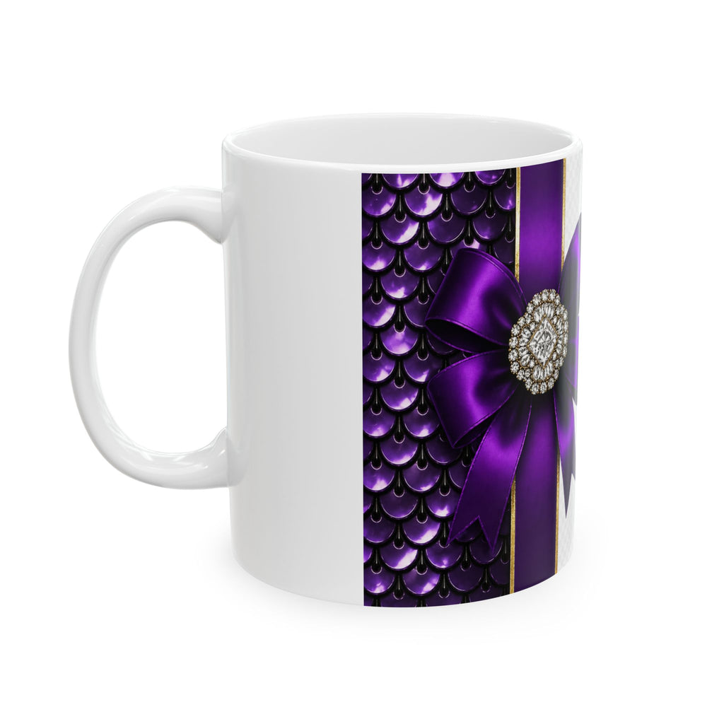 Psalm 121:2 Inspirational Scripture Mug | Purple Bow Ceramic Mug