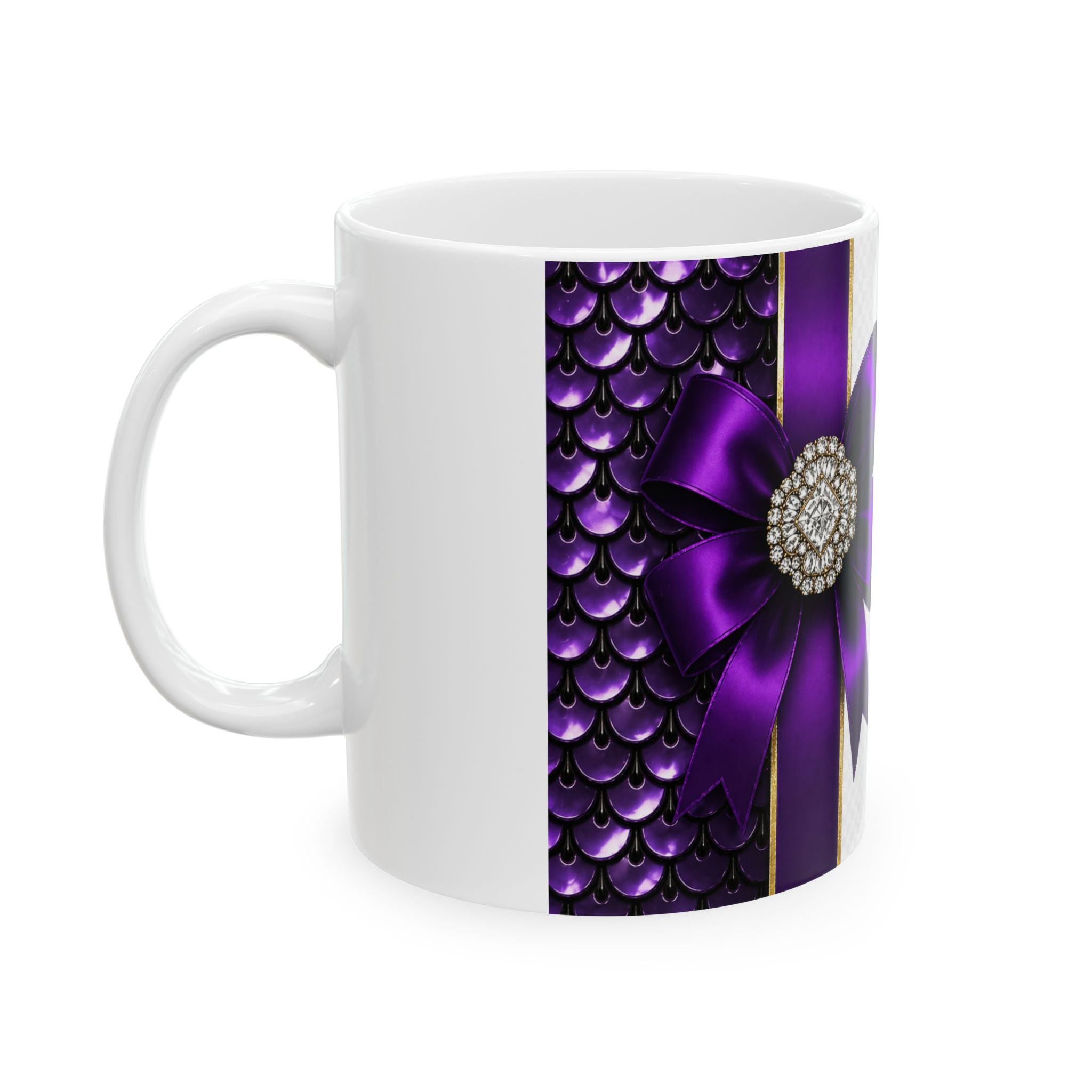 Psalm 121:2 Inspirational Scripture Mug | Purple Bow Ceramic Mug