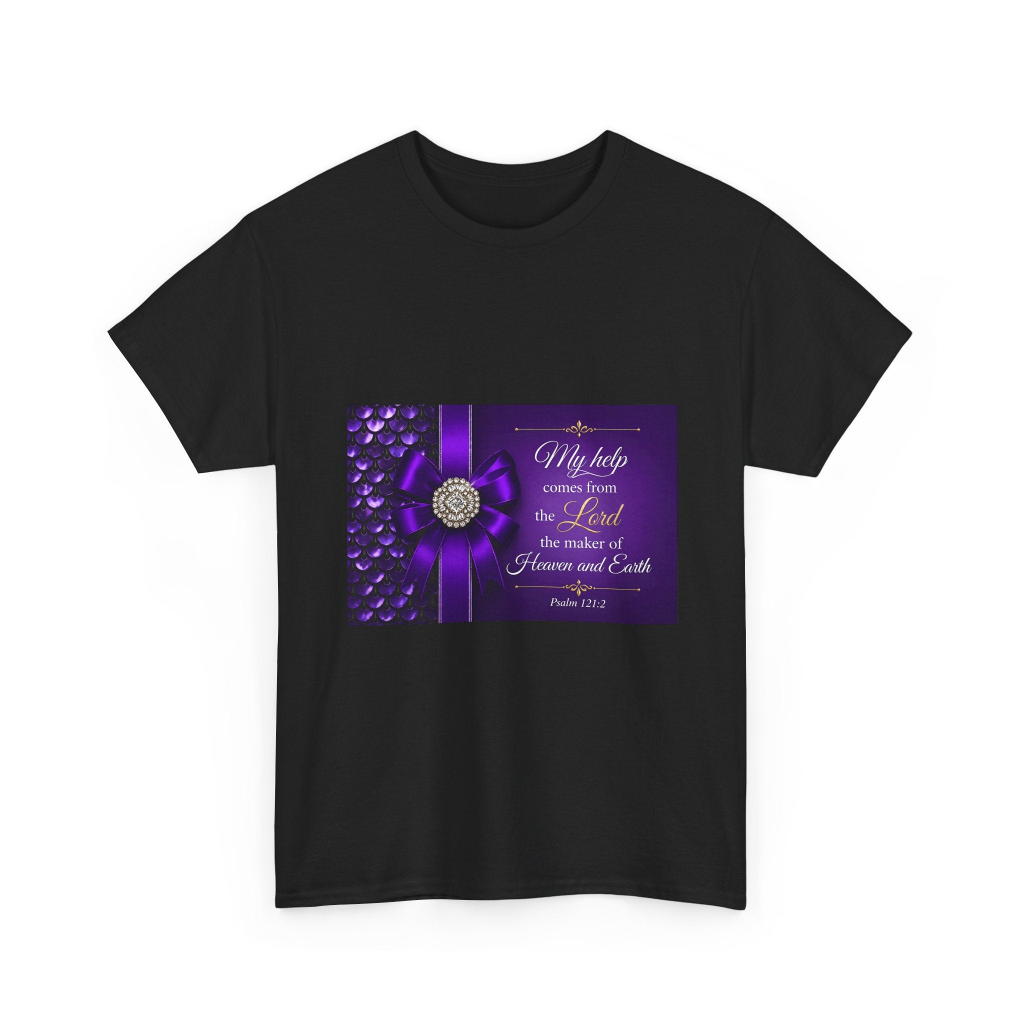 My Help Comes from the Lord T-Shirt | Psalm 121:2 Christian Shirt | Faith-Based Apparel | Inspirational Bible Verse Tee