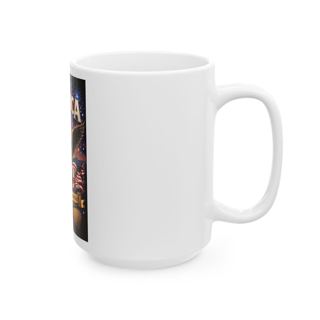 America 250 Eagle Liberty Bell Flag Mug | Patriotic 4th of July Coffee Cup