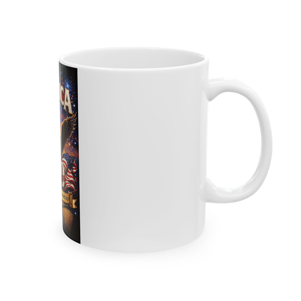 America 250 Eagle Liberty Bell Flag Mug | Patriotic 4th of July Coffee Cup