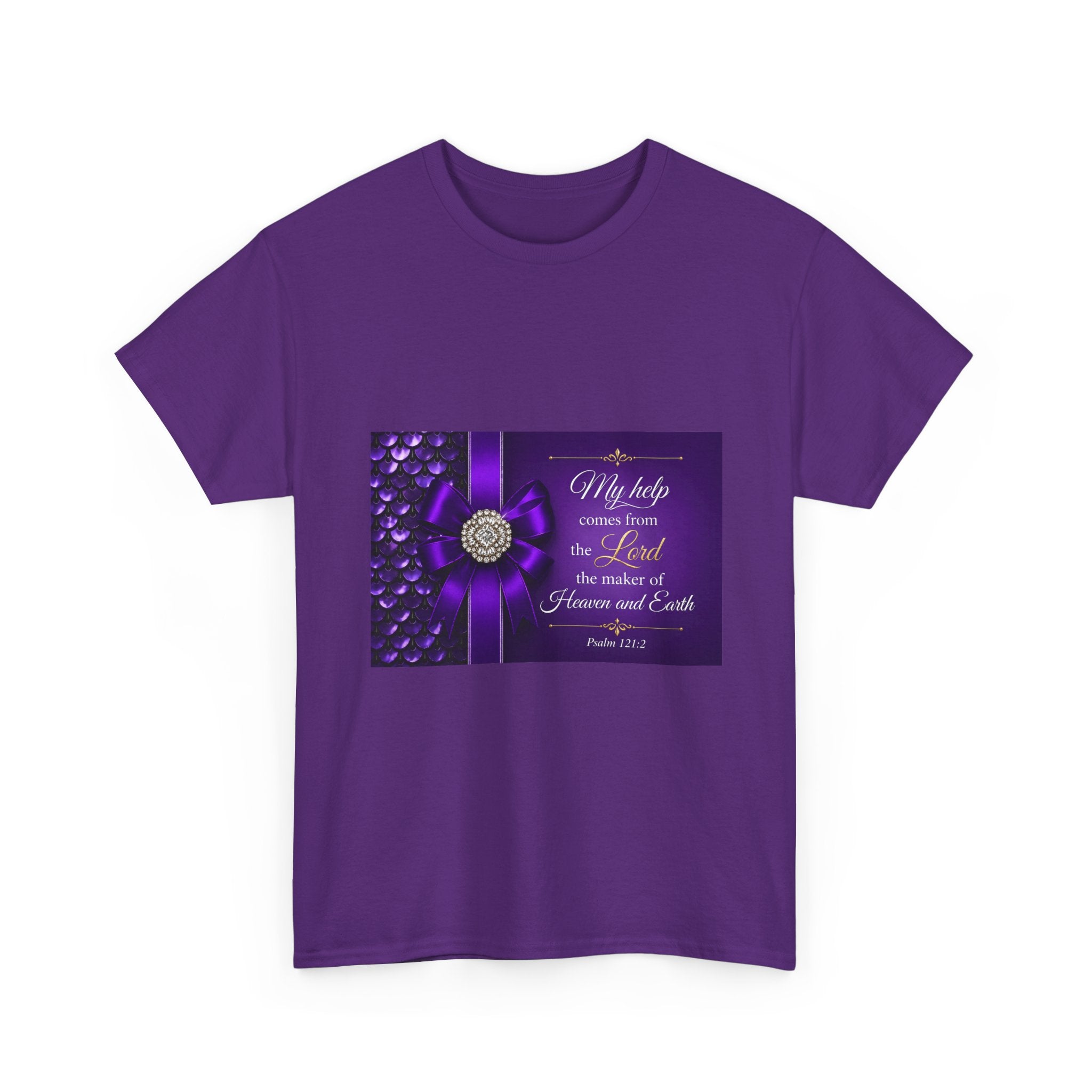 My Help Comes from the Lord T-Shirt | Psalm 121:2 Christian Shirt | Faith-Based Apparel | Inspirational Bible Verse Tee