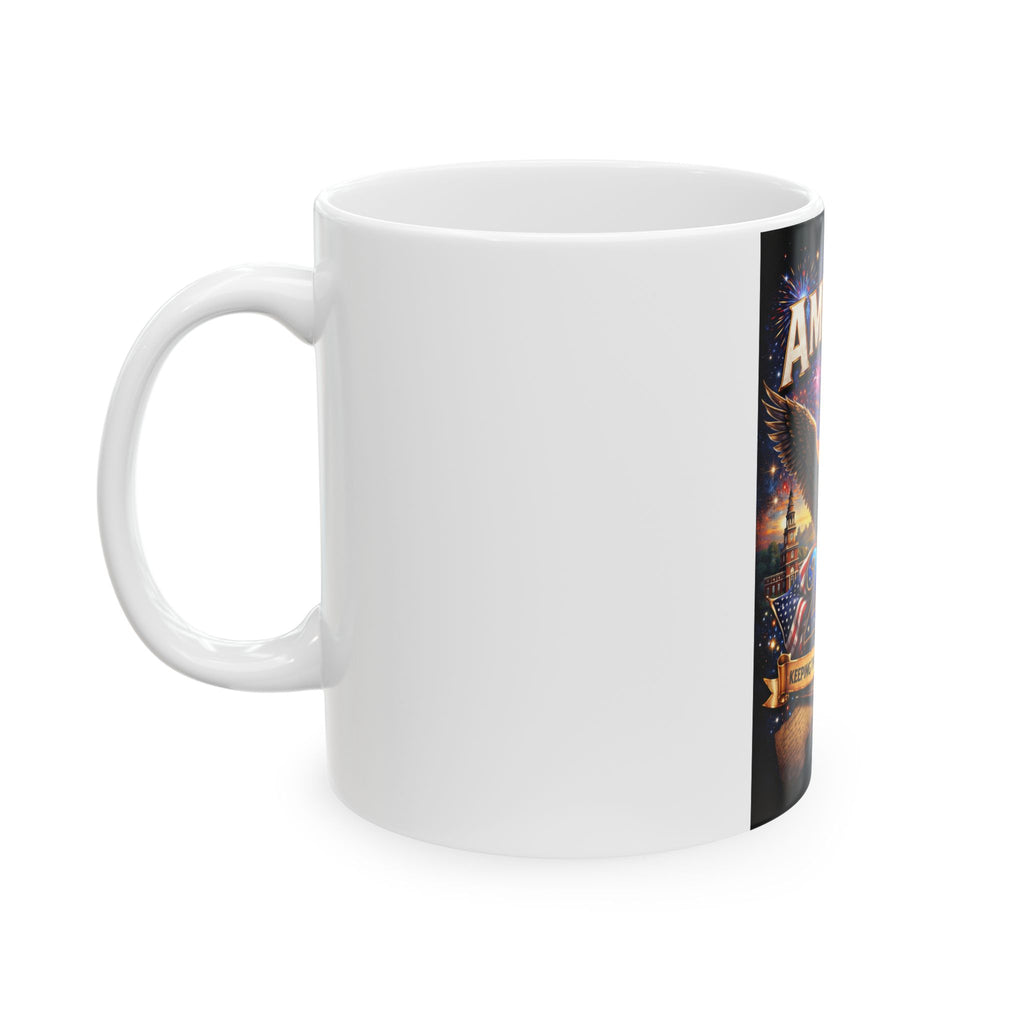 America 250 Eagle Liberty Bell Flag Mug | Patriotic 4th of July Coffee Cup