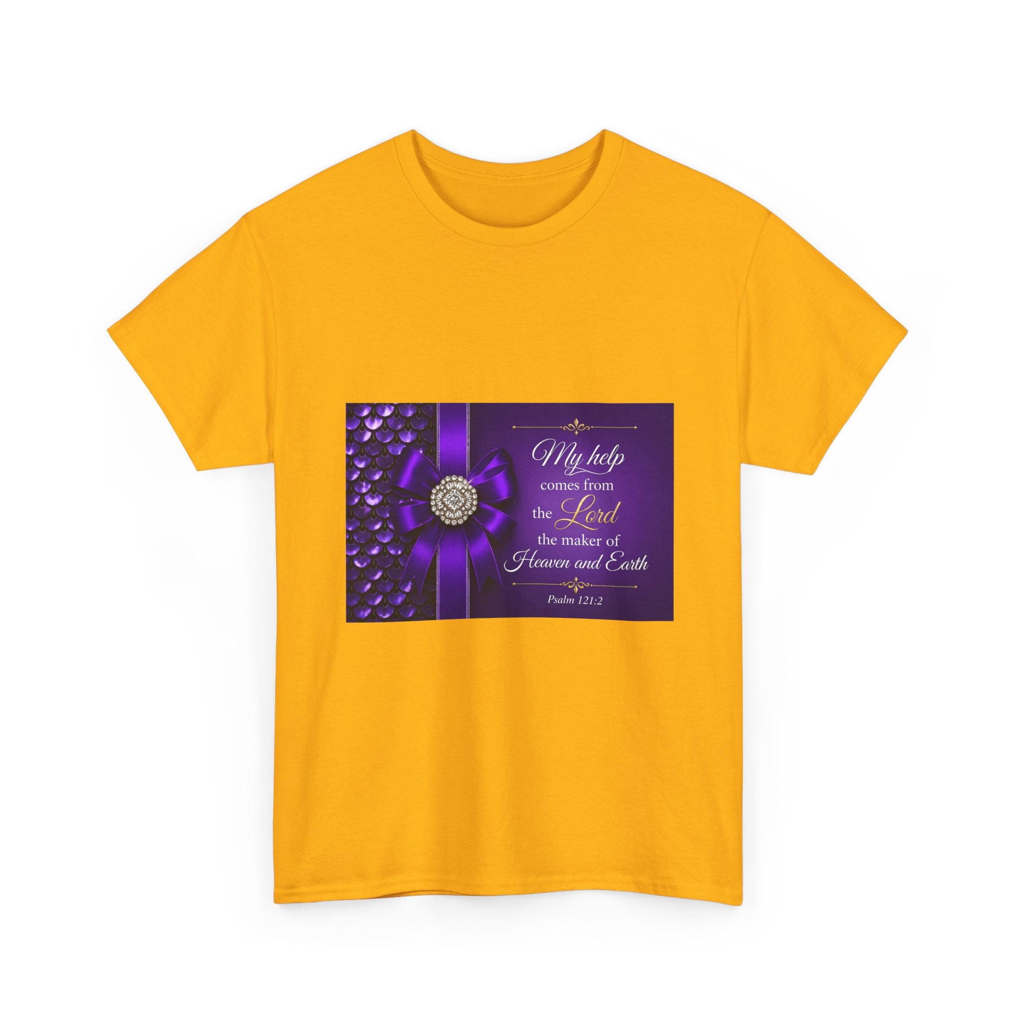 My Help Comes from the Lord T-Shirt | Psalm 121:2 Christian Shirt | Faith-Based Apparel | Inspirational Bible Verse Tee